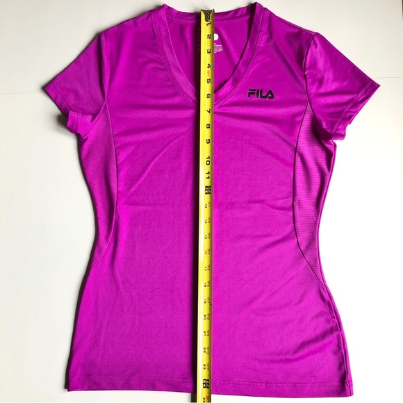 FILA Sport Active Shirt V Neck Small Purple Women’s - Picture 7 of 16